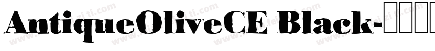 AntiqueOliveCE Black字体转换